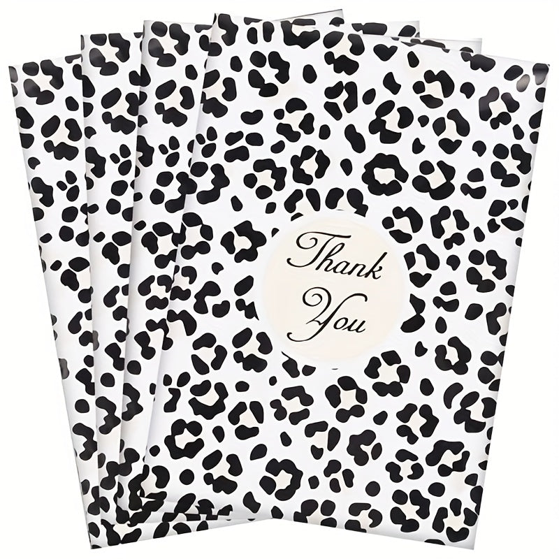 Aluminium Foil Pouch Plastic Mailing Bag Waterproof Leopard Pattern
