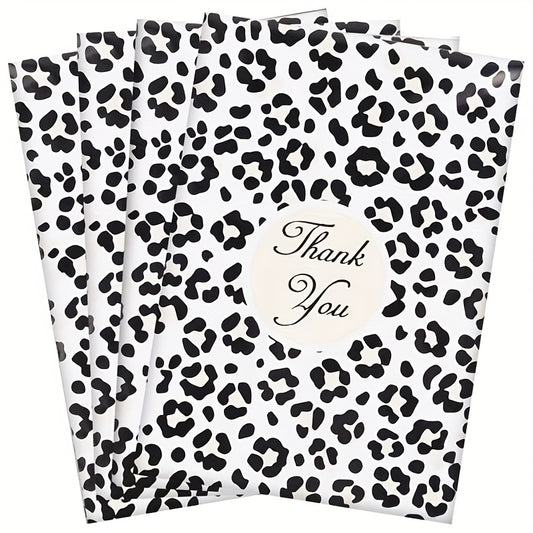 Aluminium Foil Pouch Plastic Mailing Bag Waterproof Leopard Pattern