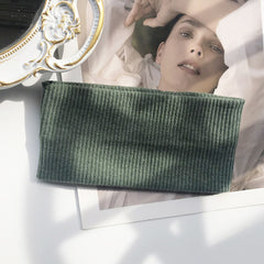 Solid Wide Knitted Headband Twisted Hair Accessories