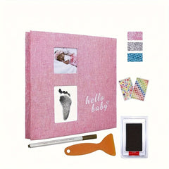 Children's Self-Adhesive Photo Album with Ink Pad and Pen