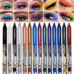 14-Color Eyeliner & Eyeshadow Pen, Sweat-Proof, Smudge-Proof, Matte Finish