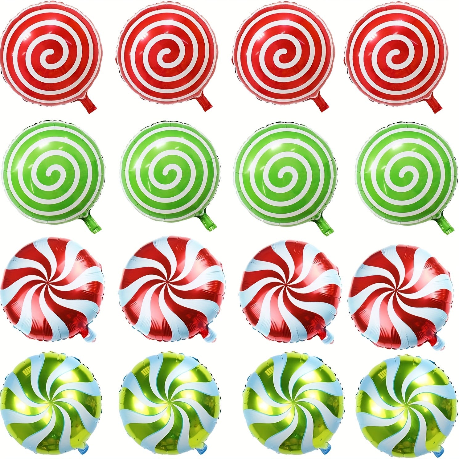 8pcs Christmas Candy Swirl Mylar Foil Balloons 45 72 Cm