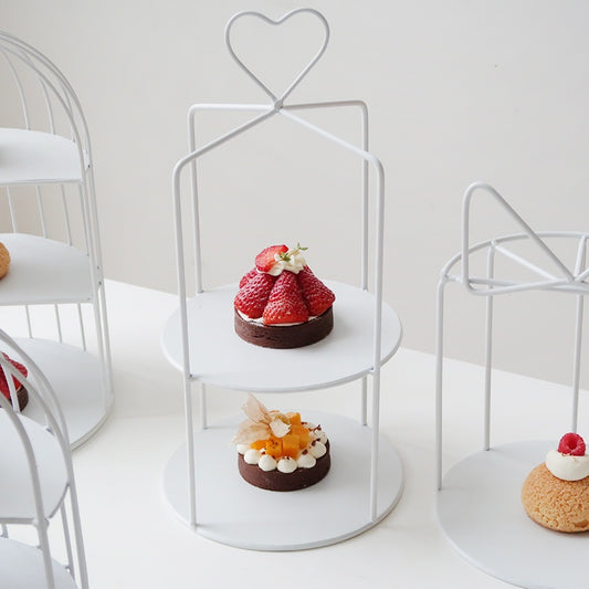 Double Layer Afternoon Tea Snack Rack Wedding Dessert Table