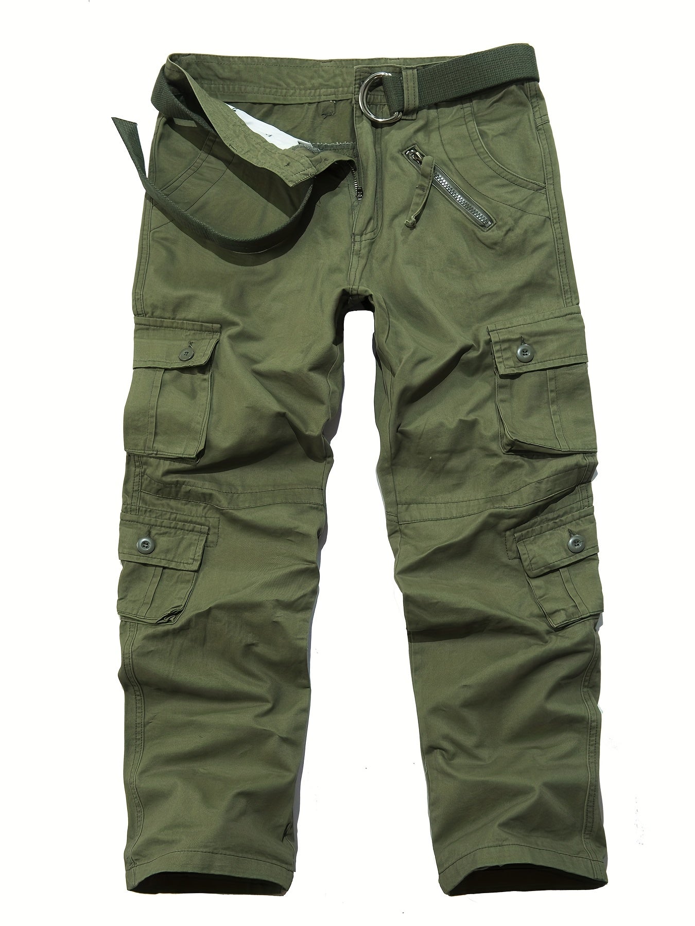 Men's Loose Washed Cargo Jeans Plus Size