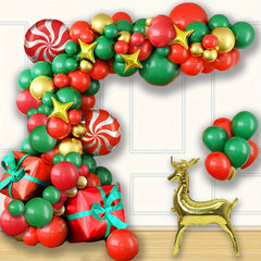 101pcs Christmas Red Windmill Balloon Arch Set for Party Decoration