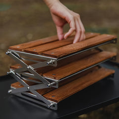 Portable 3-layer Storage Rack for Outdoor Picnic Camping Barbecue