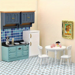 1:12 Scale Dollhouse Gas Stove Cream Wind Kitchen