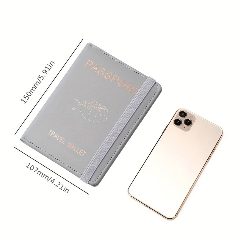 RFID Blocking Leather Passport Holder Wallet