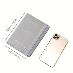 RFID Blocking Leather Passport Holder Wallet