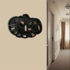 Funny Pumpkin Crystal Holder Wall Mounted Storage Rack