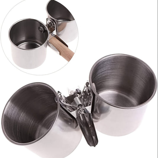 Stainless Bird Food Cans Feeding Cups for Small Birds