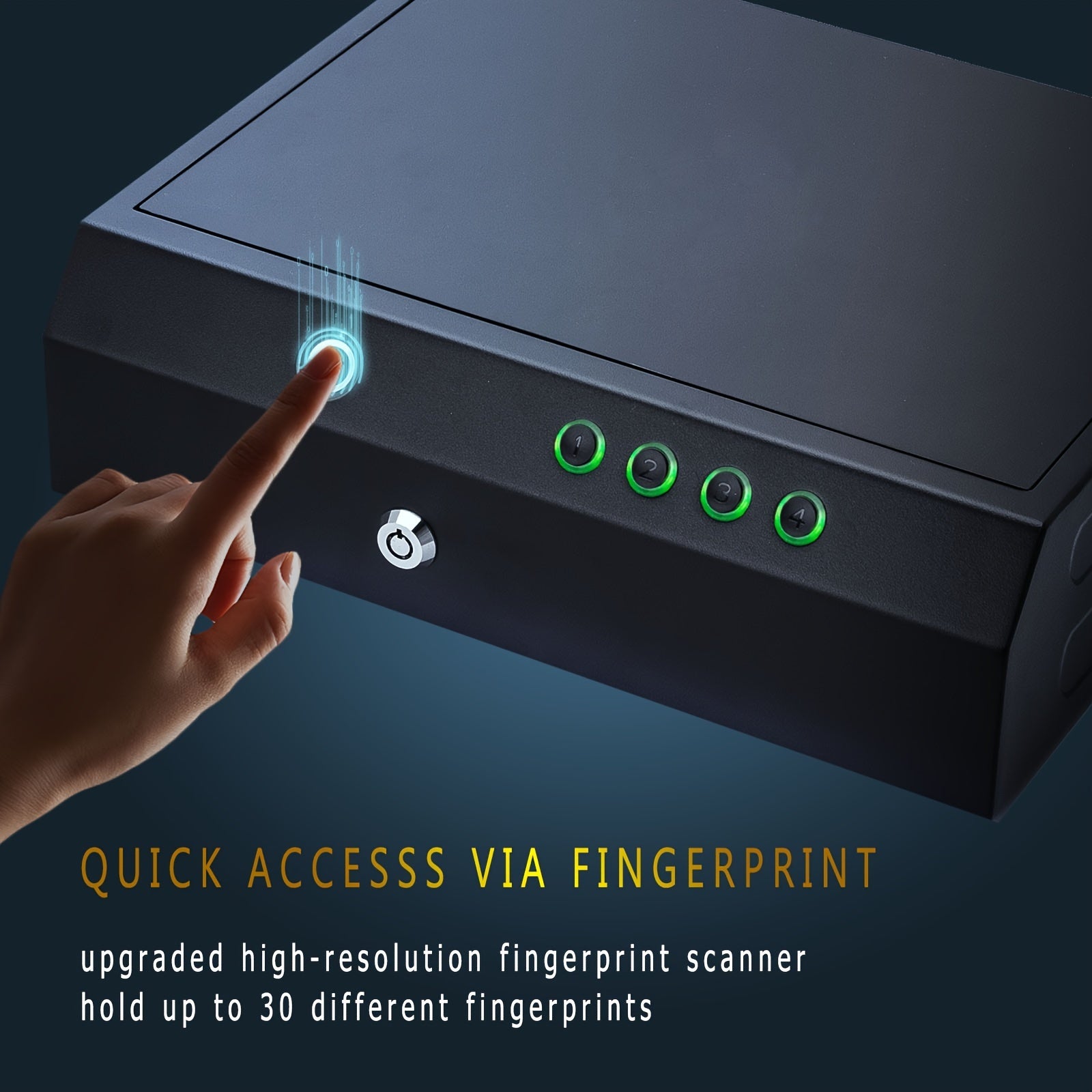 Biometric Gun Safe 3-Way Access Fingerprint Smart Safe