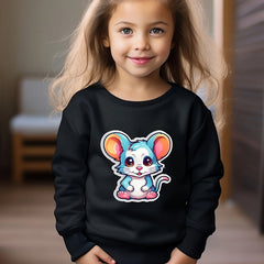 Toddler Cartoon Mouse Print Long Sleeve Sweatshirt