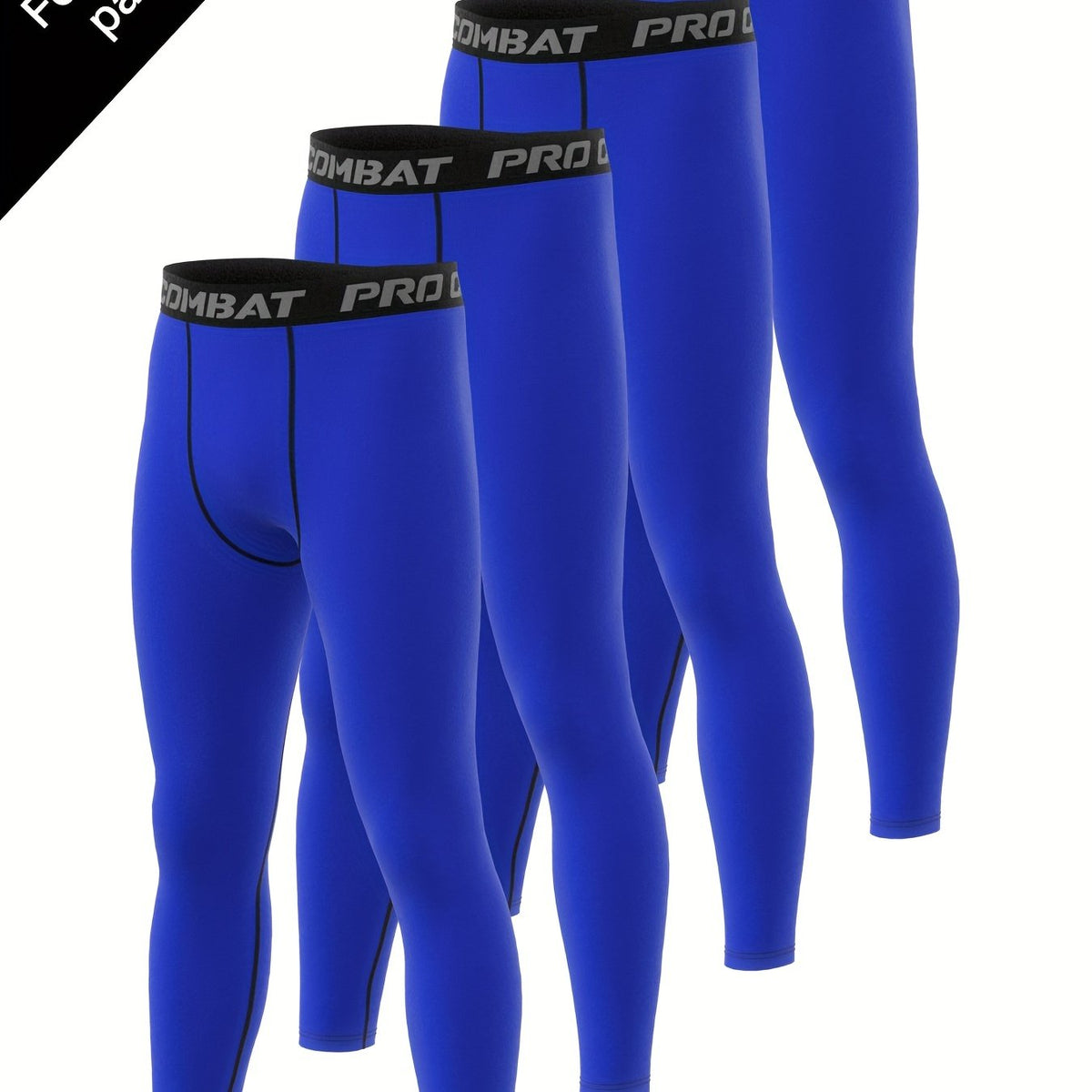 Men's Solid Leggings Active Sports Compression Pants