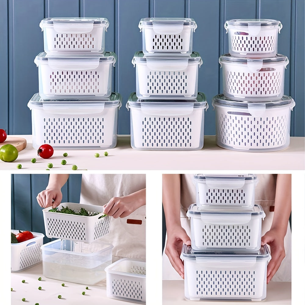 Refrigerator Storage Box for Fresh Vegetables & Fruits