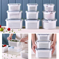 Refrigerator Storage Box for Fresh Vegetables & Fruits