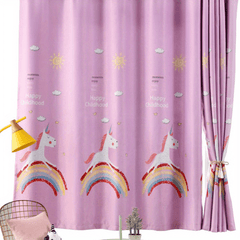 Rainbow Horse Curtain for Kids Rooms, Grommet Top Curtain, Home Decor