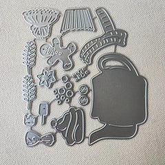 1pc Christmas Teacup Metal Cutting Dies Stencil for Card Making DIY Scrapbooking