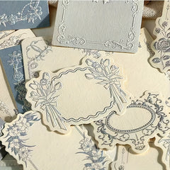 Lace Embossed Cow Paper Notes Floral Bow Scrapbooking Journaling Craft