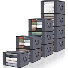 10Pack Clothes Storage Foldable Blanket Storage Bags