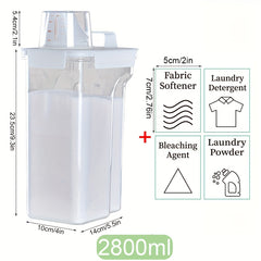 Laundry Detergent Storage Box with Lid Large Capacity Handheld Waterproof Labels