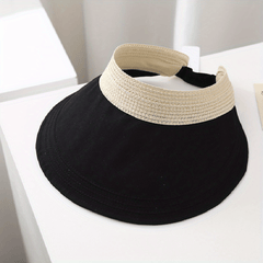 Solid Wide Brim Visor Sun Hat for Women