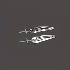 Y2K Metal Snap Clip Flower Heart Tassel Hair Clip Women Girls