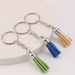 32pcs Candy Tassel Keychain Leather Key Ring Bag Charm Birthday Party Favors