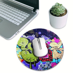 Circular Stitched Edge Office Mouse Pad for Work and Gaming
