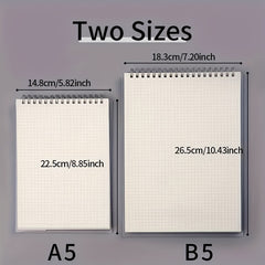 Spiral Grid Notebook A5 B5 80 Sheets
