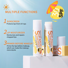 SPF 30 Lip Balm Pre Makeup Base Watermelon Banana Coconut Flavours