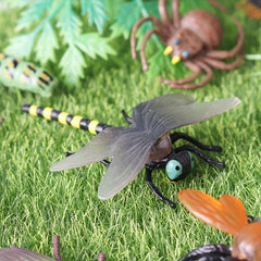 24pcs Insect Model Set Butterfly Bee Praying Mantis Dragonfly Spider