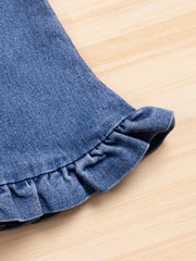 Girls Denim Flare Bell Bottom Pants for All Seasons