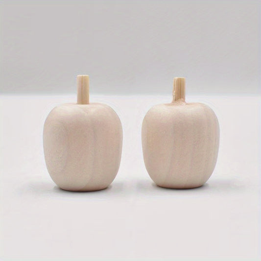 2pcs Creatve Painting Wooden Stuff Ornaments Graffiti Doll Accessories