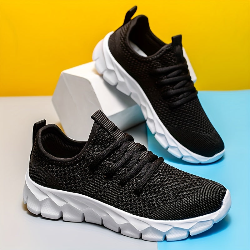 Breathable Woven Girls Running Shoes Lightweight Non Slip Lace Up Outdoor Spring