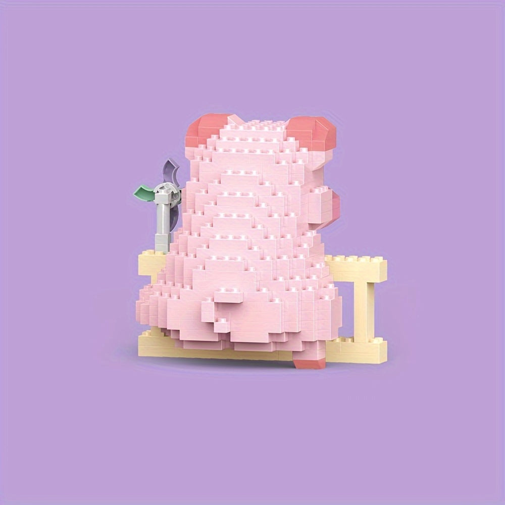 Animal Building Blocks Pig Model Assembled Building Block Toys