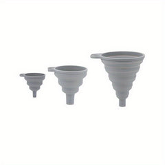 3pcs Portable Silicone Funnel Collapsible for Kitchen and Wine