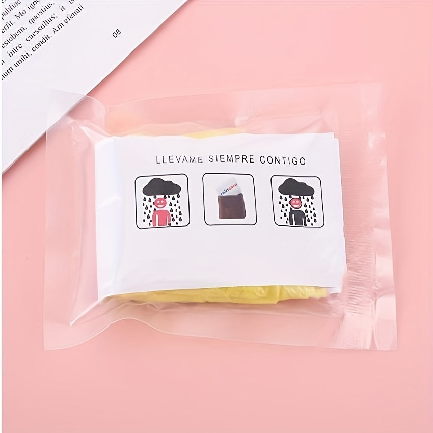 4pcs Disposable Raincoat for Outdoor Activities Thickened Single Step