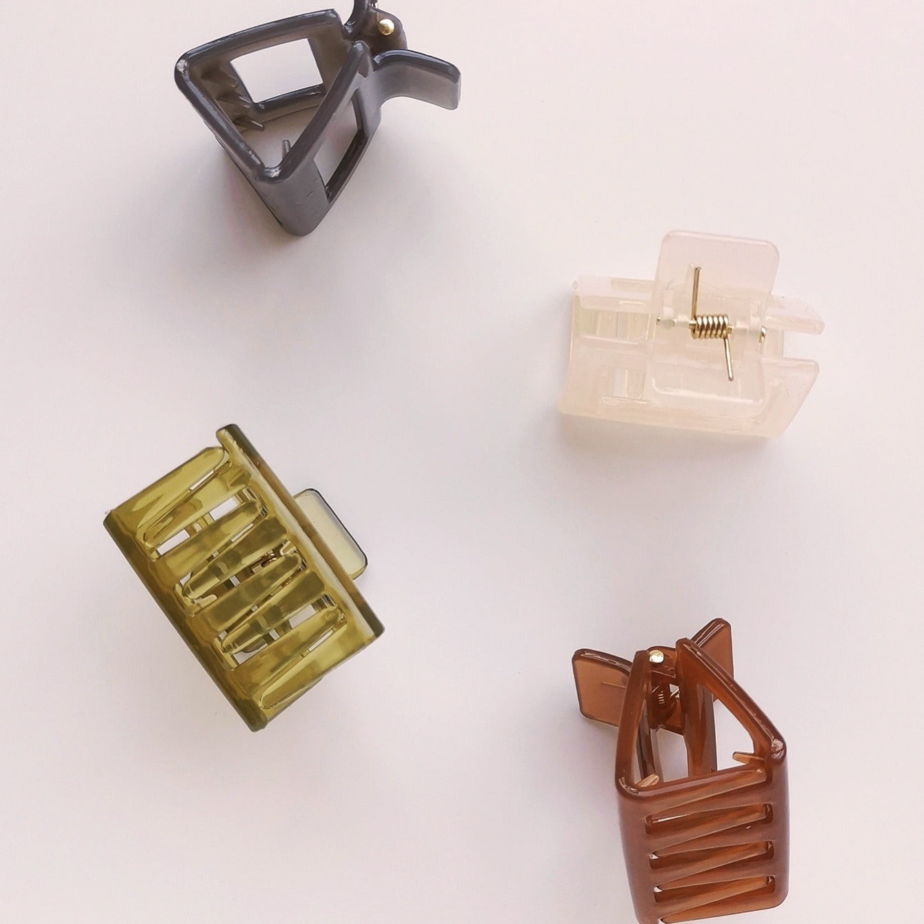 Acrylic Hair Clips For Thick & Thin Hair, Non-slip Square Hair Claw Clips