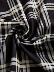 Plaid Sleep Bottoms Elastic Waistband Lounge Pants