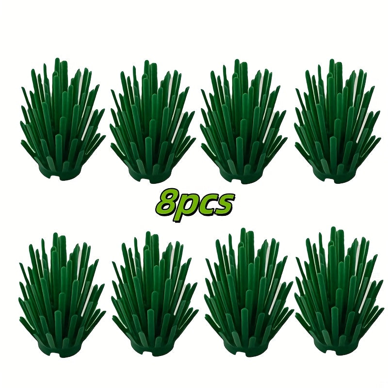 8pcs Farm Grass Shrub Plant Garden Construction Set