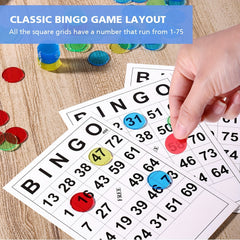 60Pcs Bingo Paper Game Cards Family Bingo Game Card With Unique Numbers