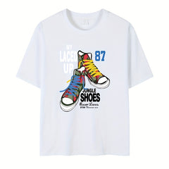 Men's Shoes Short Sleeved Pillow Canvas Bag Printing Stickers