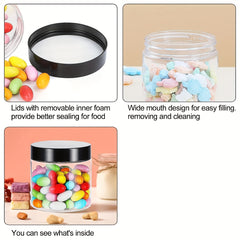 1pc Big Round PET Plastic Jars with Lids