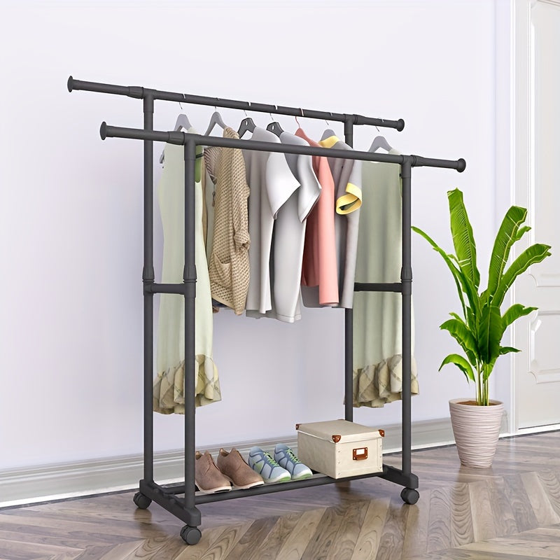 Telescopic Clothes Drying Rack Household Assembly Clothes Hanger Clothes Rack