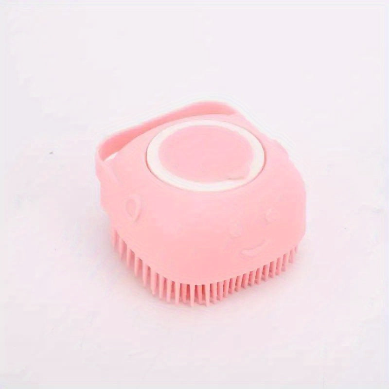 Dog Bath Brush Shampoo Dispenser Brush Pet Massage Silicone