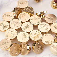 Letter Pattern Seal Brass Seal Head For Sealing Wax