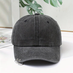 Men's Iron Ring Baseball Cap Distressed Sun Hat