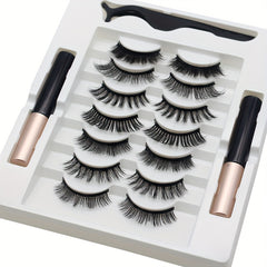 7 Pairs Self Adhesive Natural Look Eyelashes No Glue Needed Waterproof