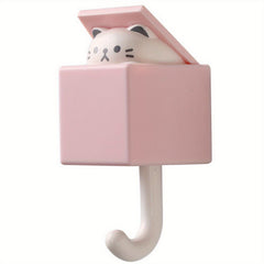 Cat Hook Seamless Dormitory Door Hanger Key Towel Cap Coat Rack